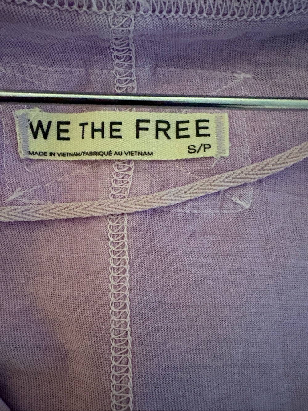 We The Free Lavender V-Neck Nina Short Sleeve Tee - Picture 7 of 7